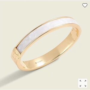 J. Crew Tortoise Pattern Clamp Hand Bracelet White One Size